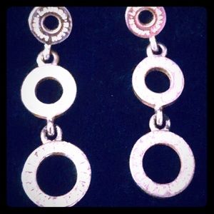 Ralph Lauren tiered earrings silver tone